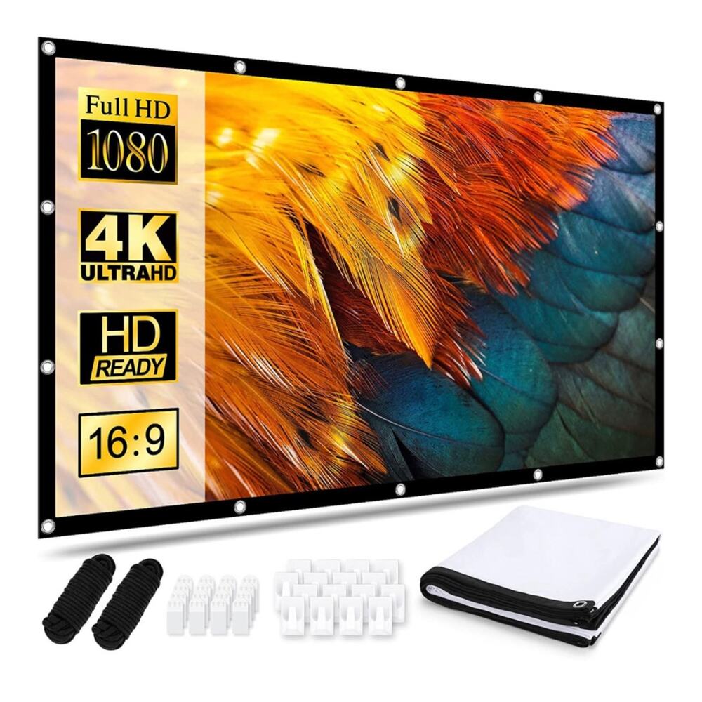 Osoeri Projector Movie Home Theater Screen 120 inch, 4K 16:9 HD Anti-Crease NEW